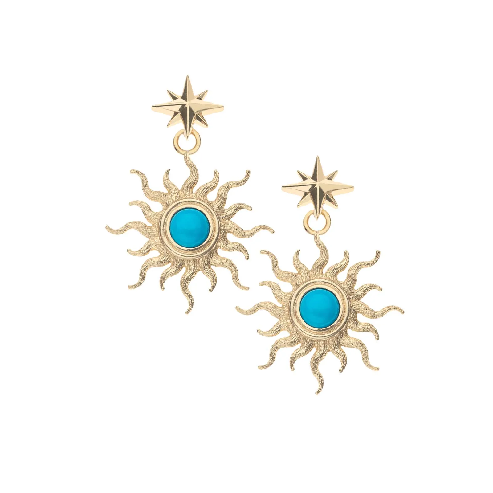 STRONG Sun Rays Earrings in Turquoise sold by Jane Win