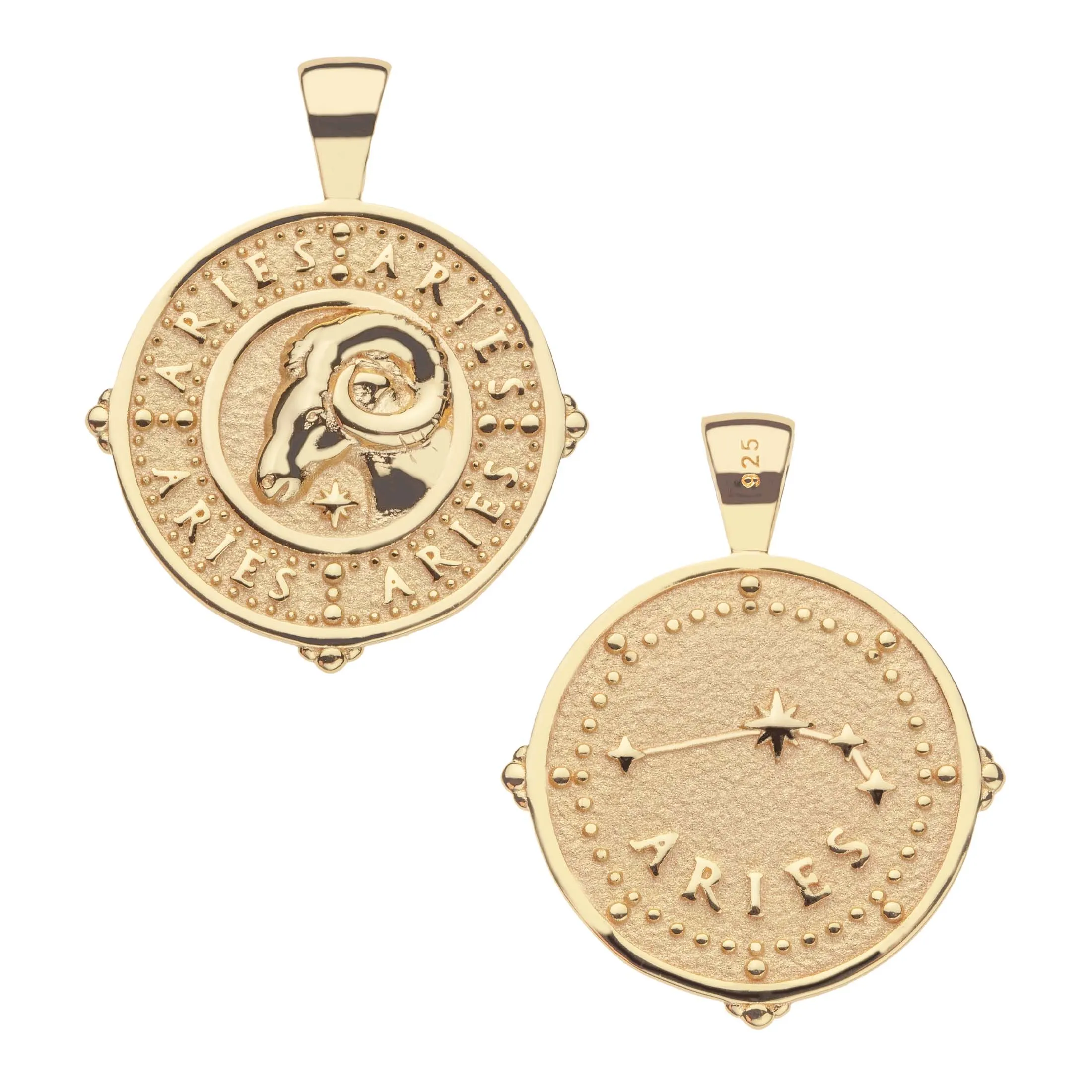 ARIES JW Zodiac Pendant Coin - Mar 21 - Apr 19 sold by Jane Win product image thumbnail 2