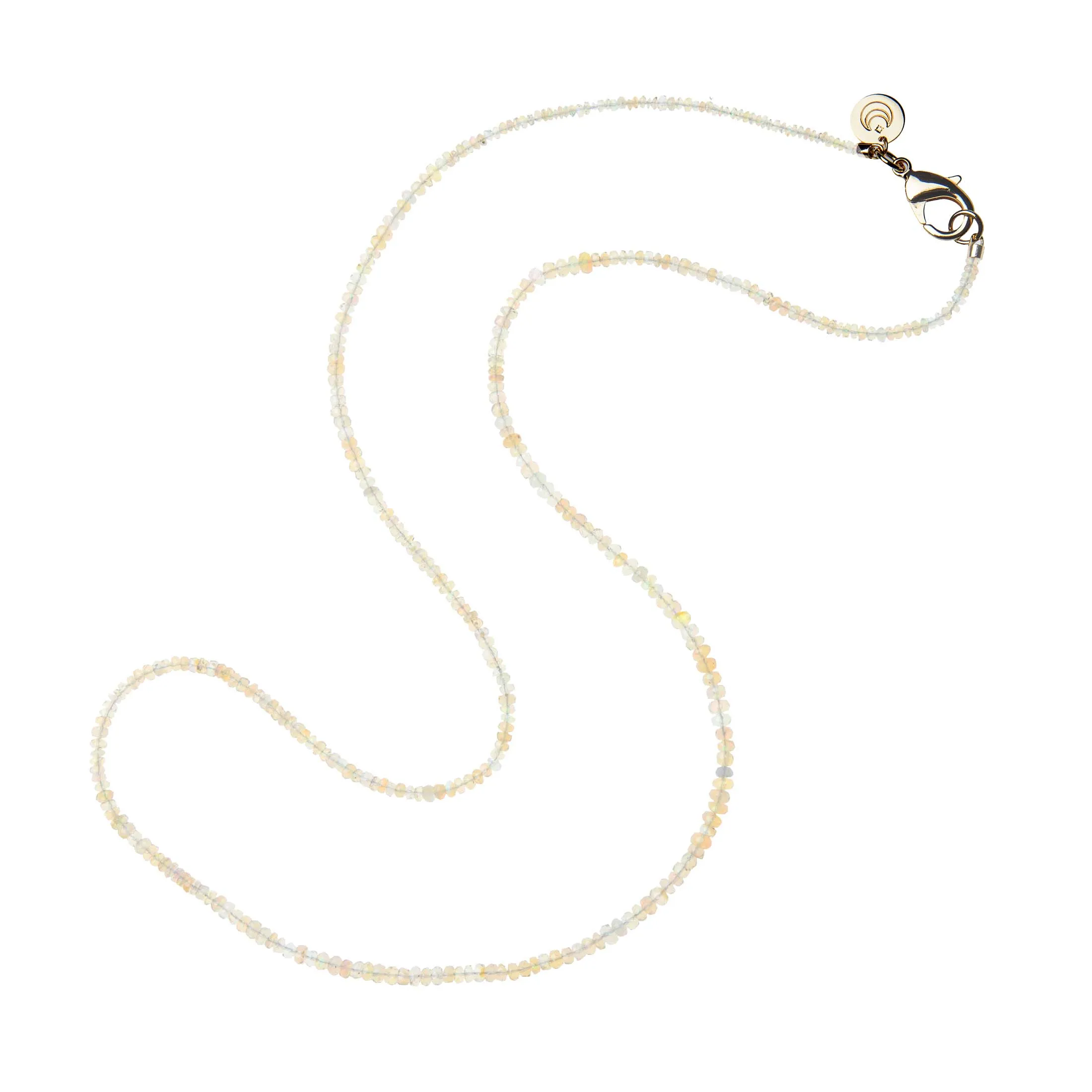 Double Wrap Diamond Cut Beaded Necklace in Opal sold by Jane Win product image thumbnail 2