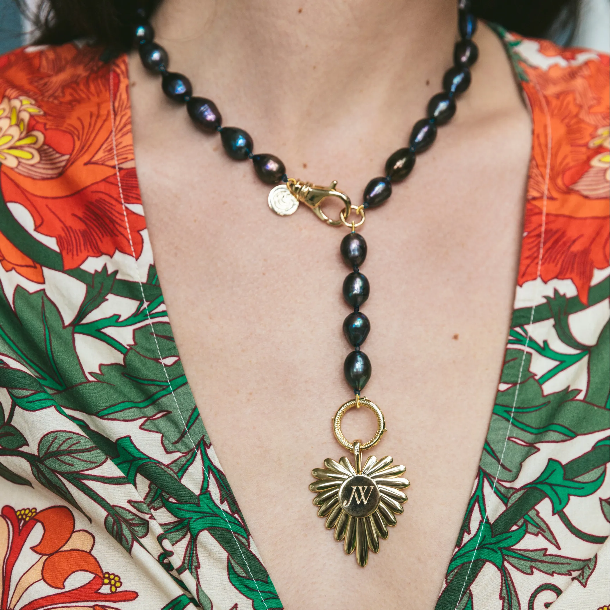 Lariat Pearl Necklace in Black Pearl sold by Jane Win product image thumbnail 2