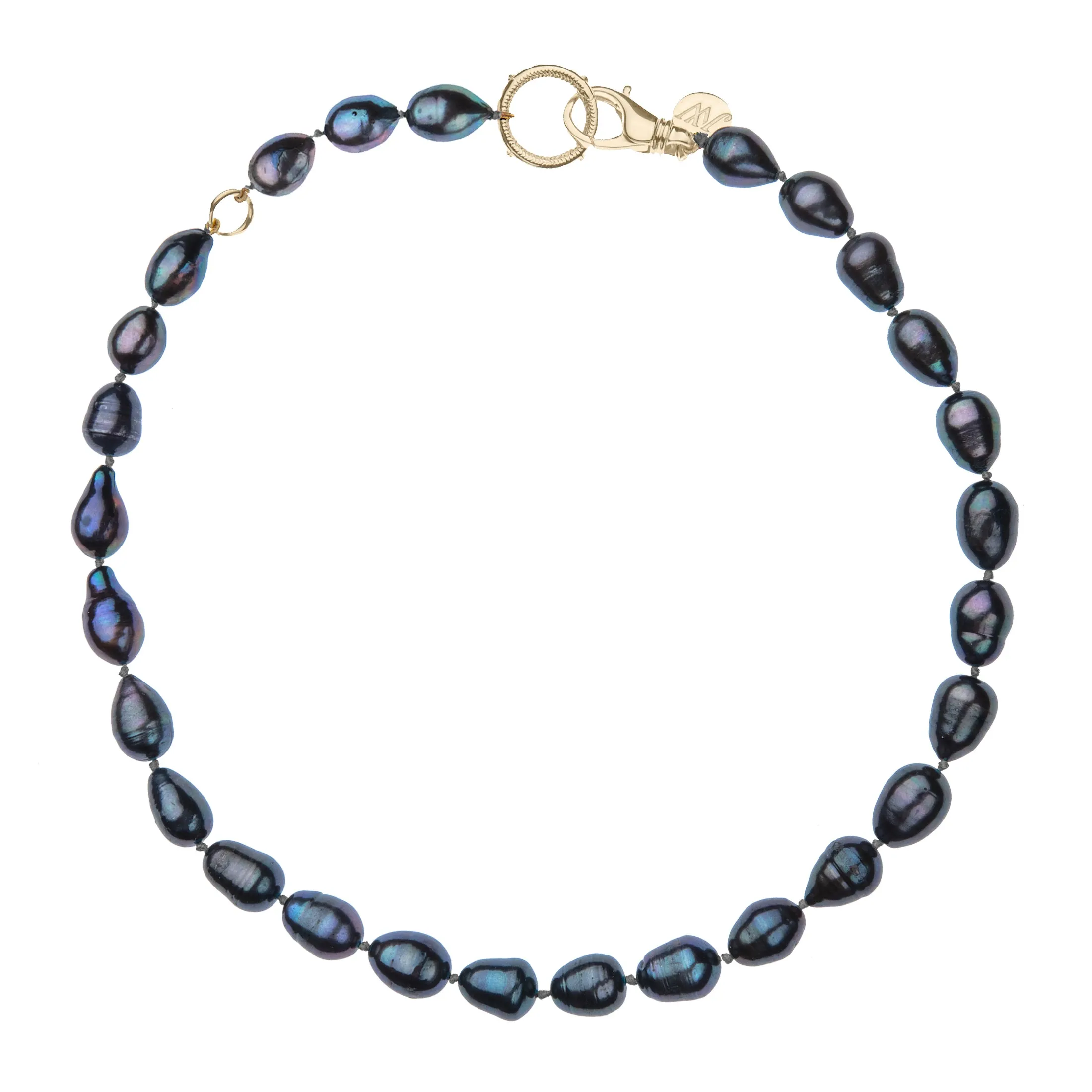 Lariat Pearl Necklace in Black Pearl sold by Jane Win product image thumbnail 3