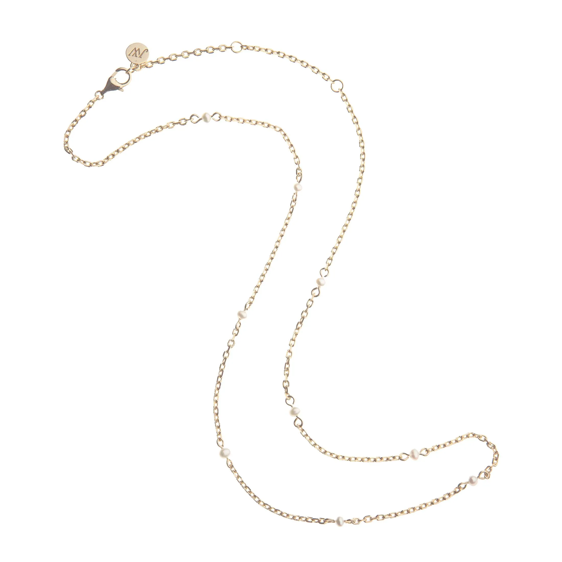 Adjustable Pearl Station Necklace sold by Jane Win product image thumbnail 3