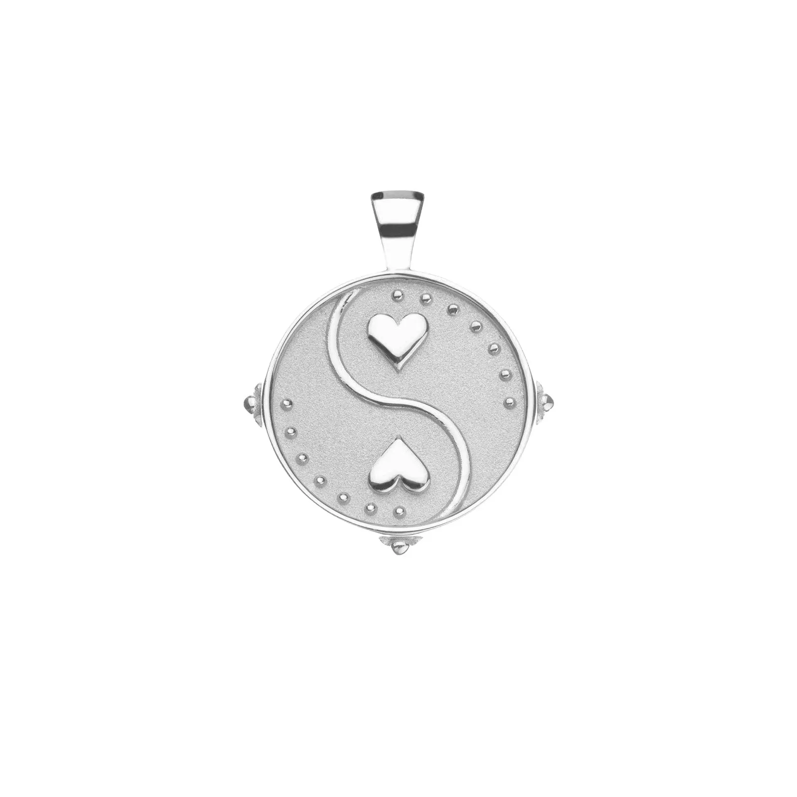 BALANCE JW Small Pendant Coin in Silver sold by Jane Win