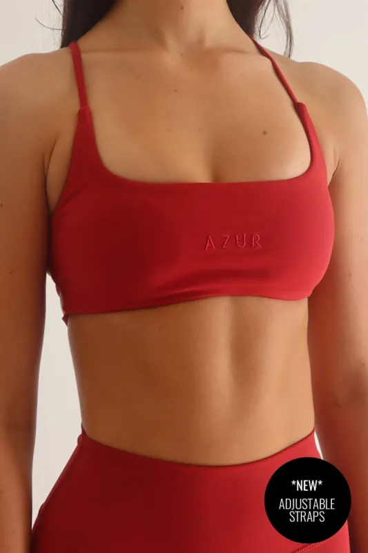 CLASSIC FIT BAREBACK BRA - CHERRY sold by Azur Fit