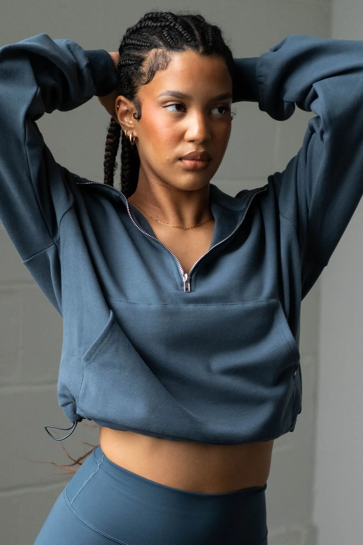 HALF ZIP - STONE sold by Azur Fit