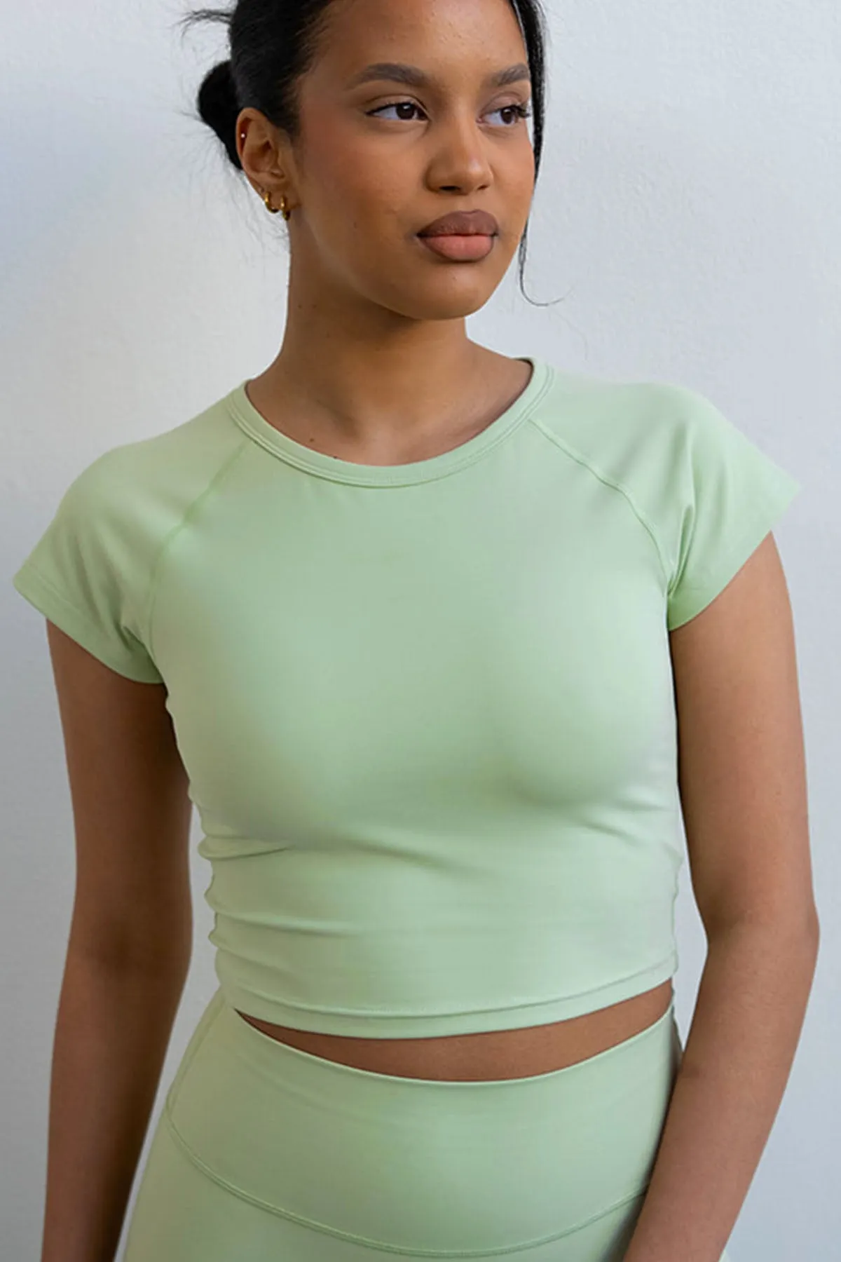 CLASSIC FIT CROPPED TEE - SATURN sold by Azur Fit