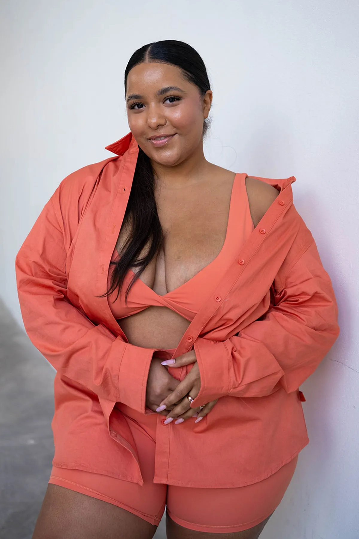 COTTON BUTTON DOWN - CLAY sold by Azur Fit product image thumbnail 4