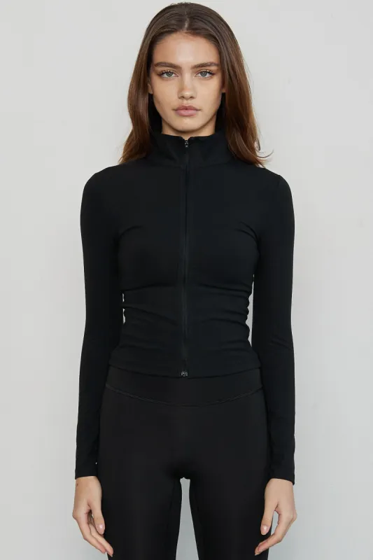 CLASSIC FIT ZIP UP - ONYX sold by Azur Fit