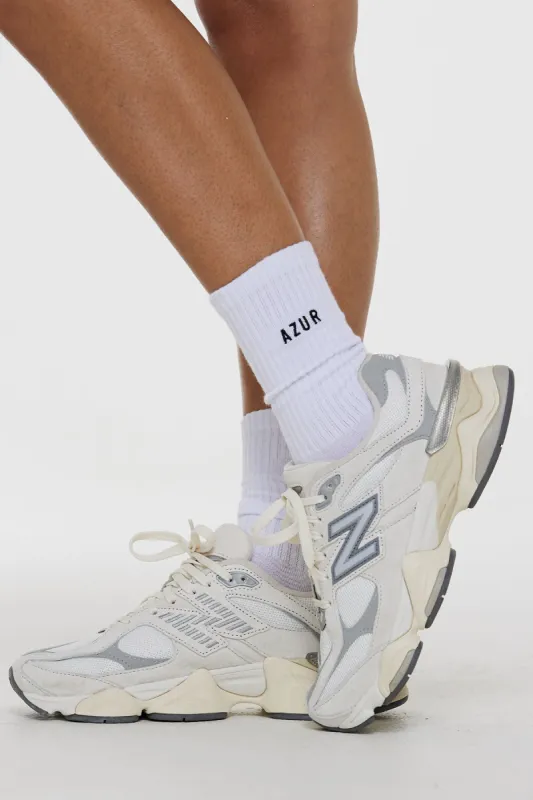 CREW SOCKS - WHITE sold by Azur Fit