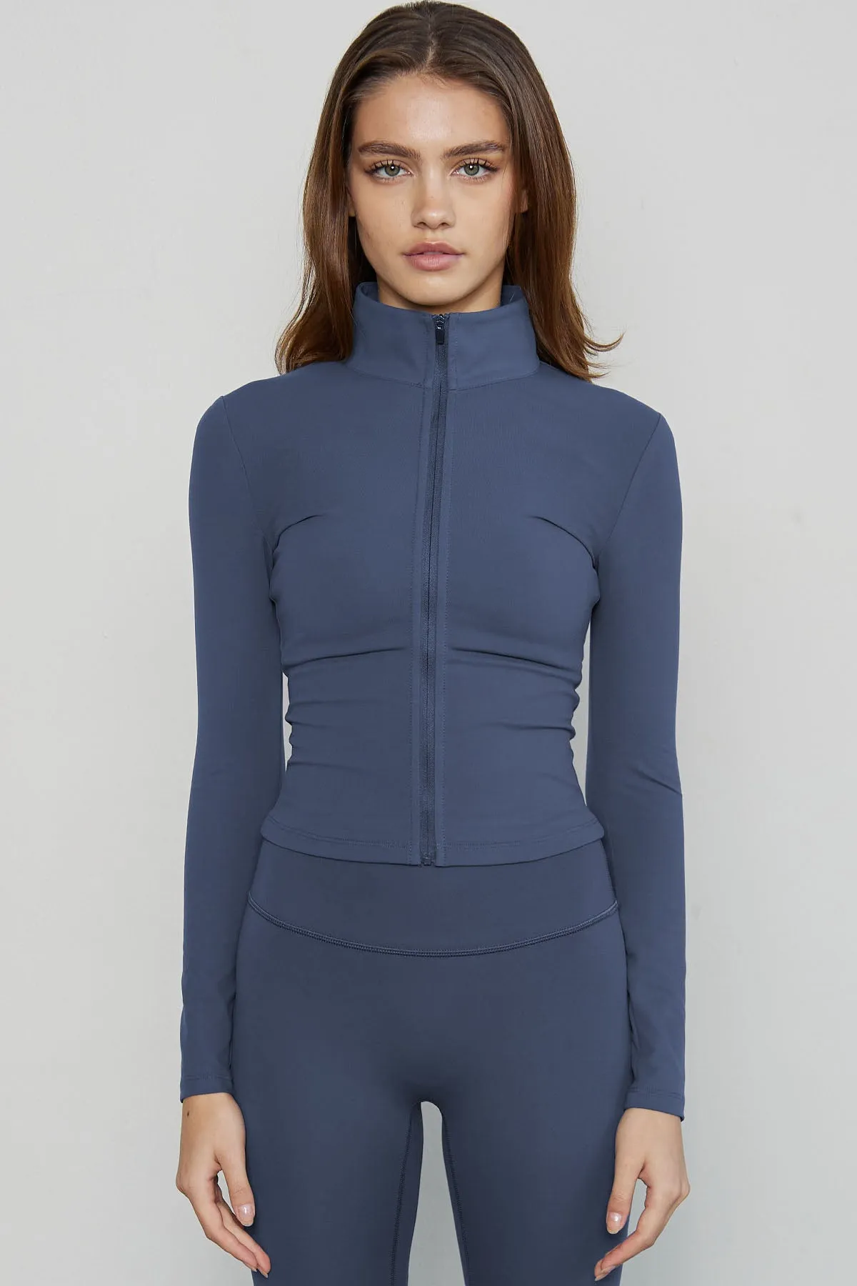 CLASSIC FIT ZIP UP - STONE sold by Azur Fit