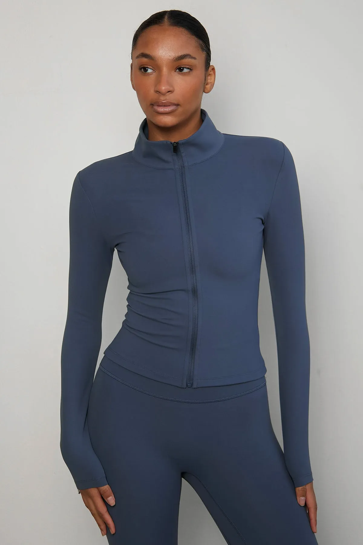 CLASSIC FIT ZIP UP - STONE sold by Azur Fit product image thumbnail 3