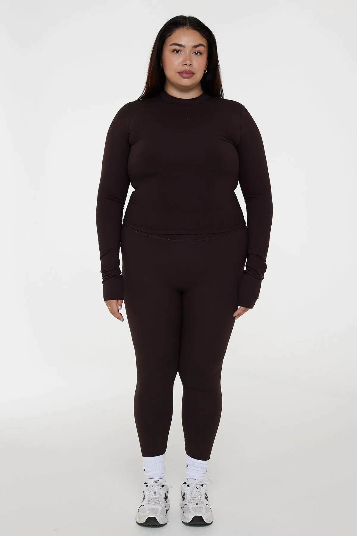 CLASSIC FIT LONG SLEEVE - BLACK COFFEE sold by Azur Fit product image thumbnail 3