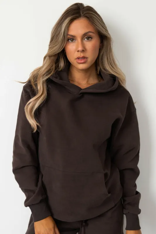 HOODIE - BLACK COFFEE sold by Azur Fit