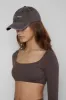 CLASSIC FIT SCOOP LONG SLEEVE CROP - WALNUT sold by Azur Fit