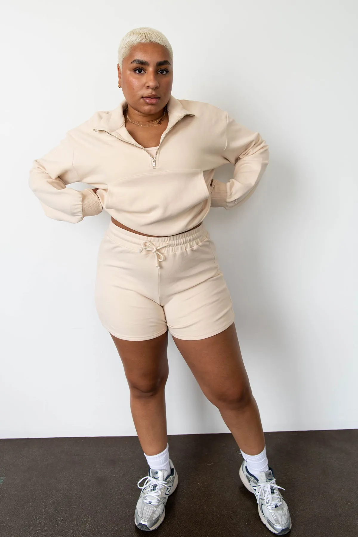 HALF ZIP - CREAM sold by Azur Fit product image thumbnail 3