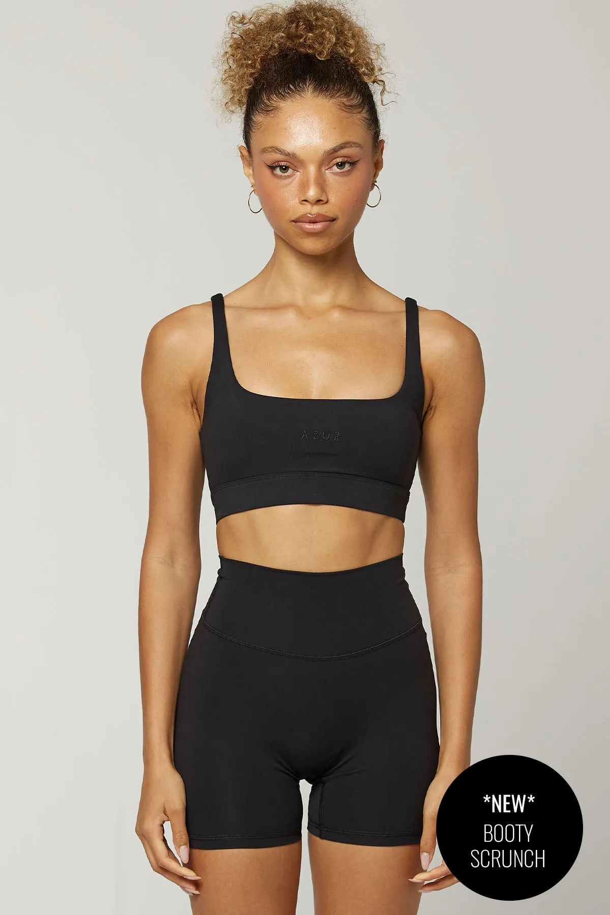 CLASSIC FIT SCRUNCH SHORTS 5" - ONYX sold by Azur Fit