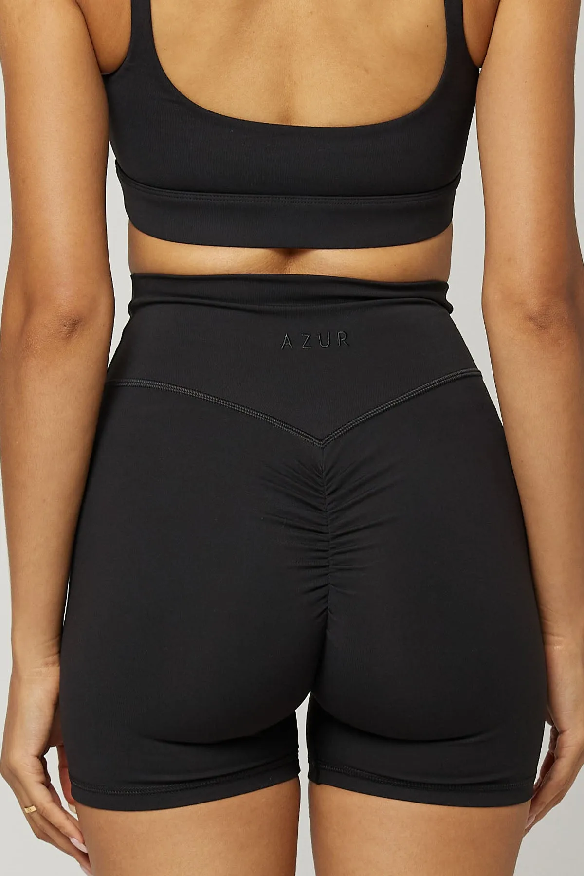 CLASSIC FIT SCRUNCH SHORTS 5" - ONYX sold by Azur Fit product image thumbnail 2