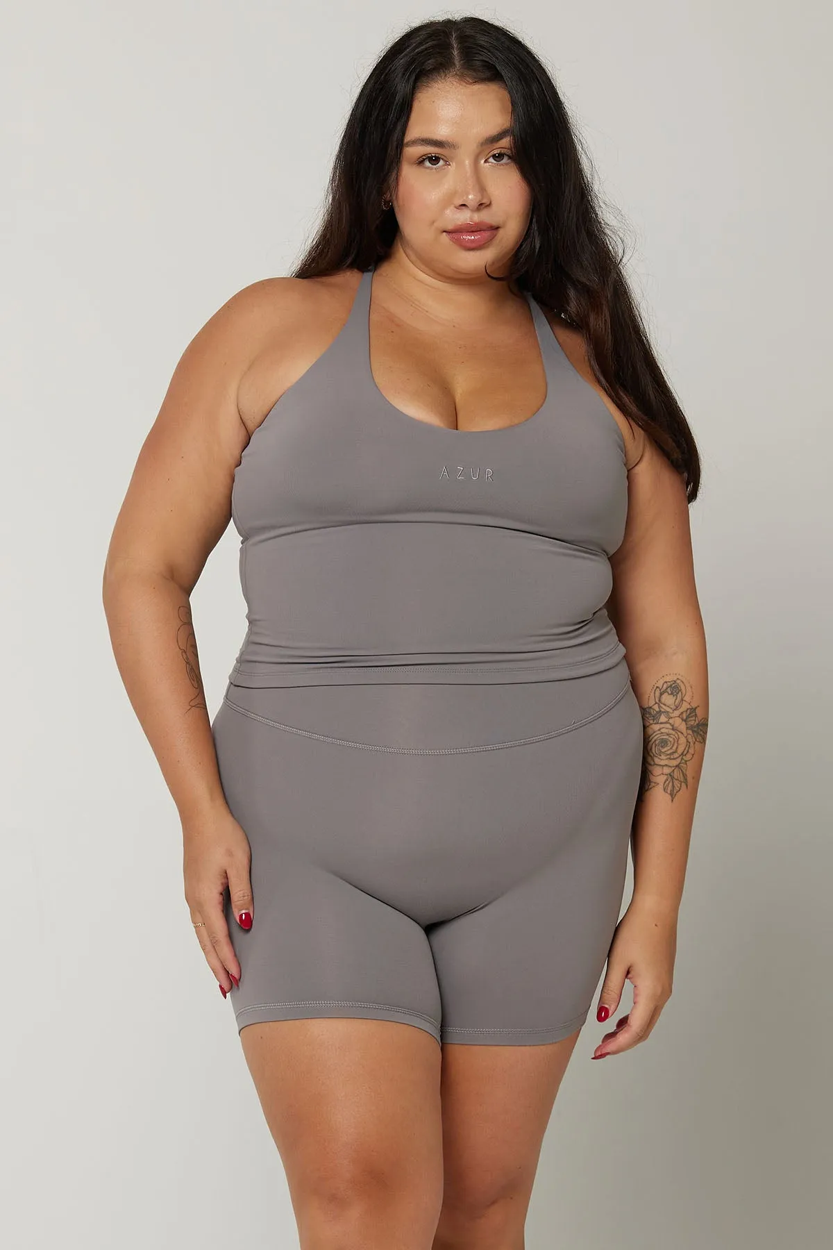 CLASSIC FIT HALTER TANK - DOVE sold by Azur Fit product image thumbnail 3