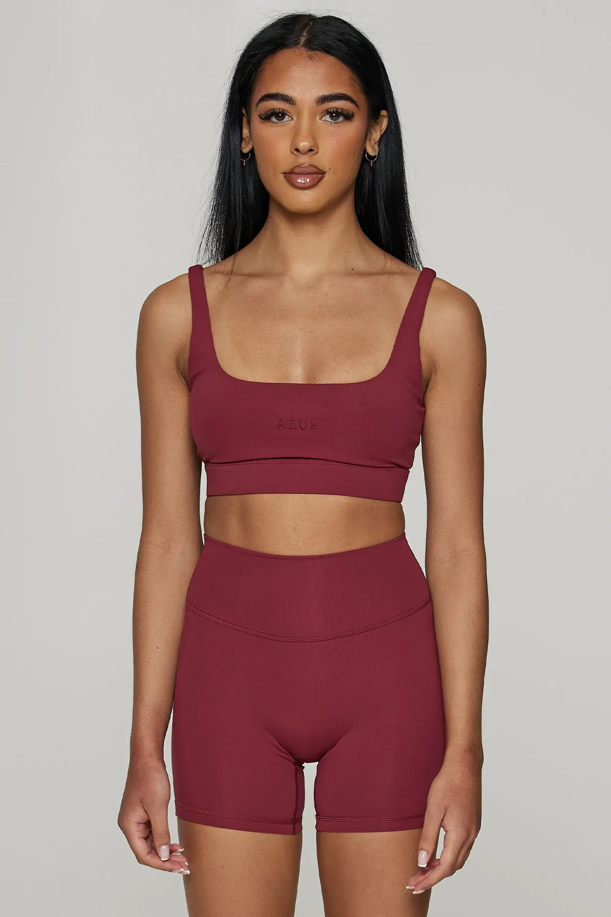 CLASSIC FIT BIKE SHORTS 5" - CHERRY NOIR sold by Azur Fit