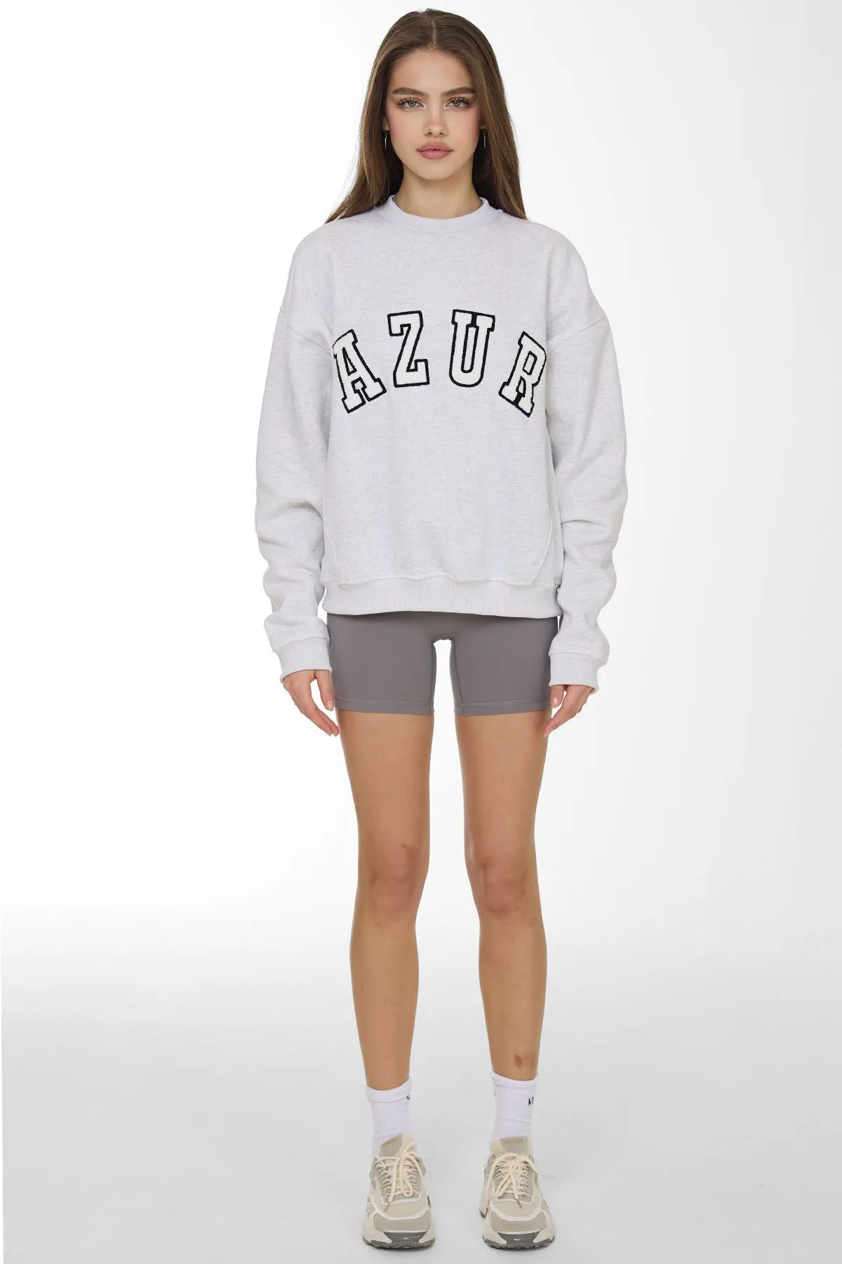 CLOUD CREW NECK - HEATHERED GREY - AZUR sold by Azur Fit product image thumbnail 2
