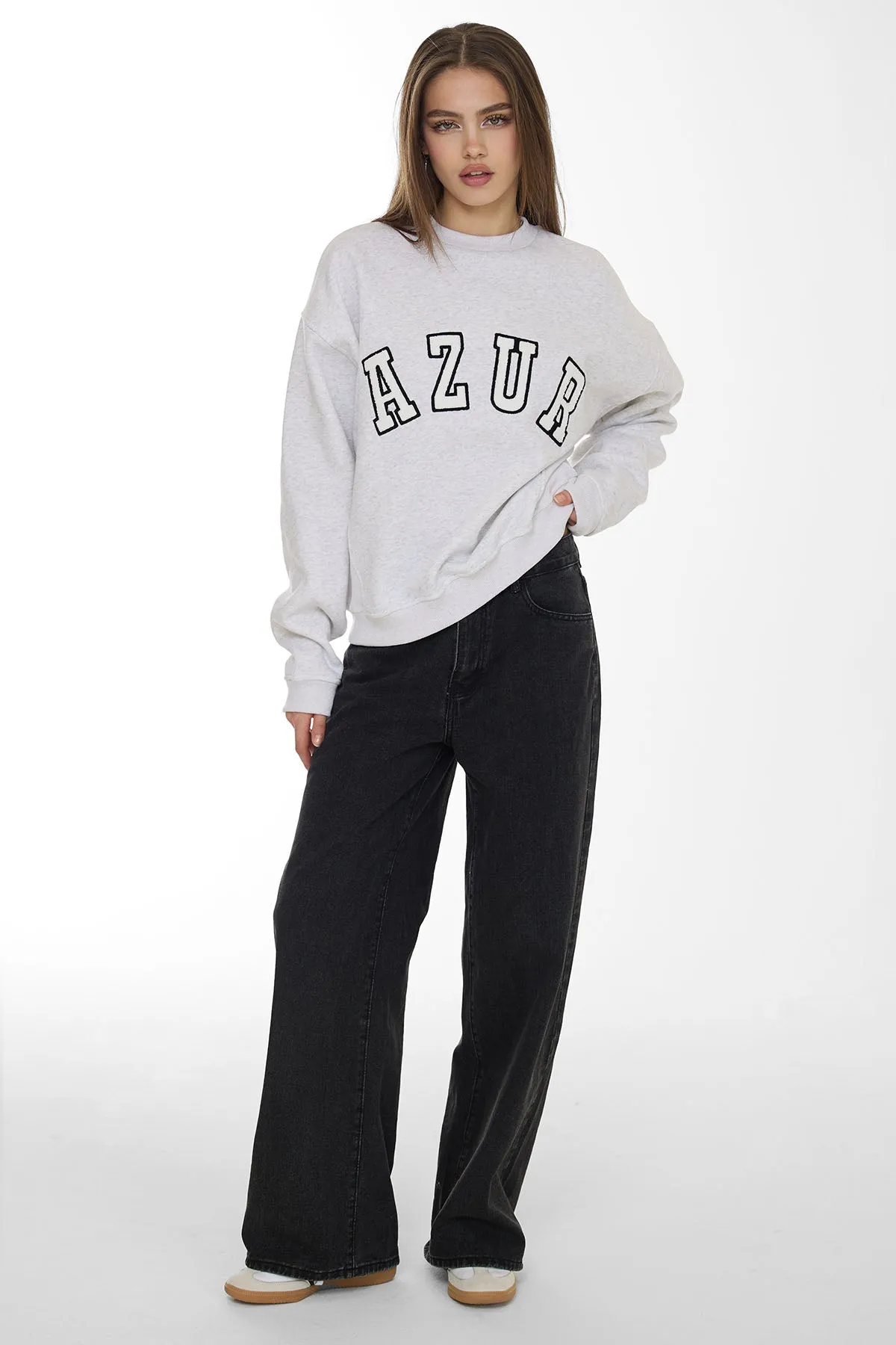 CLOUD CREW NECK - HEATHERED GREY - AZUR sold by Azur Fit