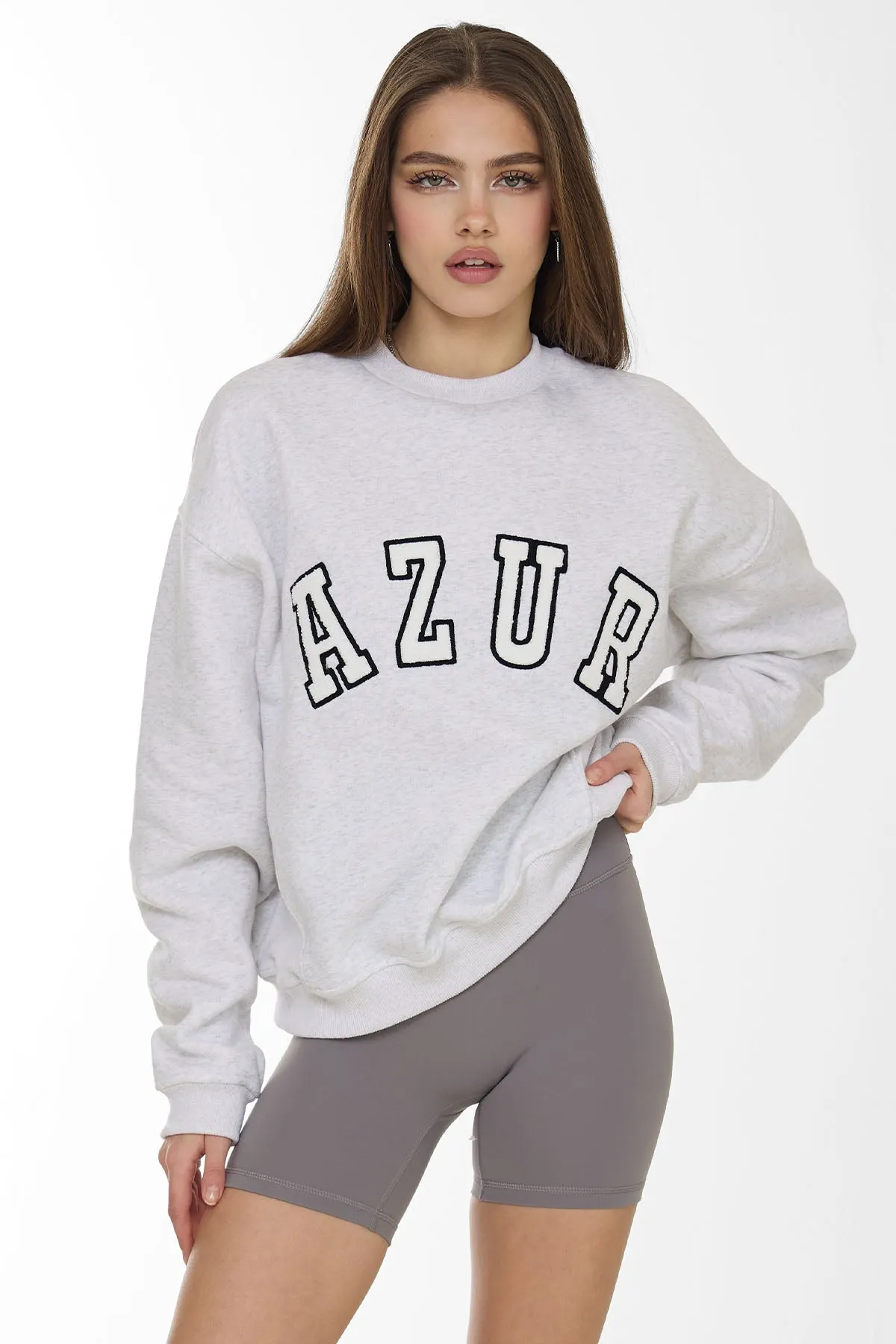 CLOUD CREW NECK - HEATHERED GREY - AZUR sold by Azur Fit product image thumbnail 3
