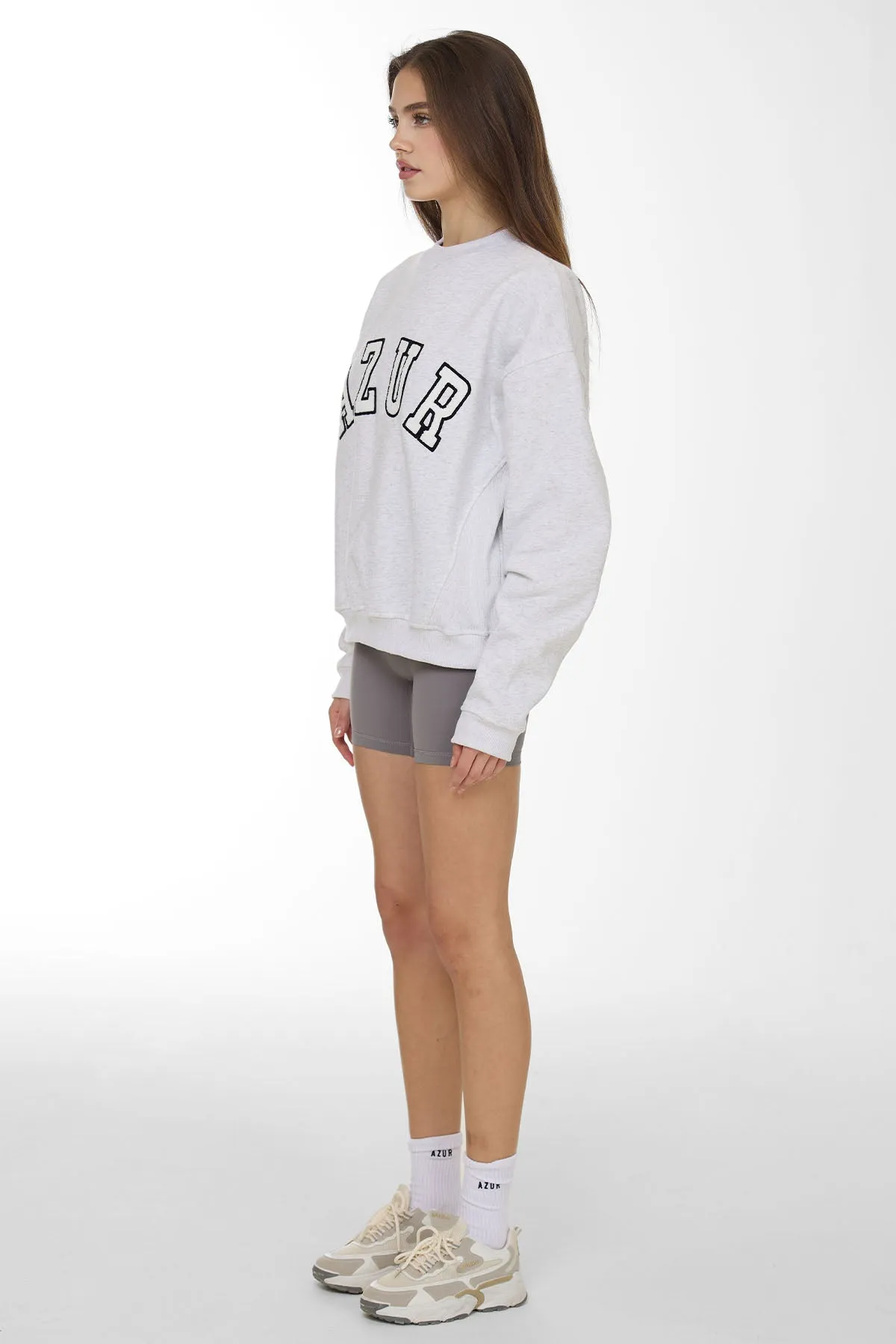 CLOUD CREW NECK - HEATHERED GREY - AZUR sold by Azur Fit product image thumbnail 4