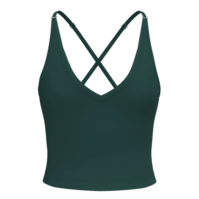 CLASSIC FIT HALTER TANK - PINE sold by Azur Fit