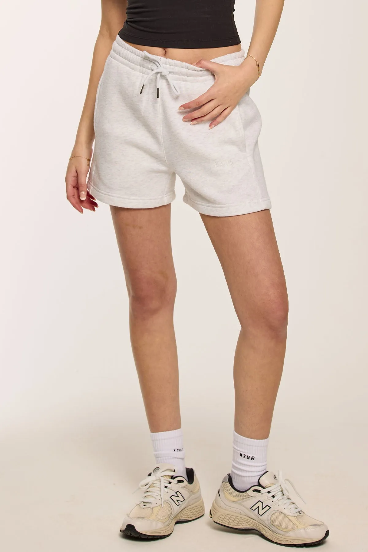 CLOUD SWEAT SHORTS - HEATHERED GREY sold by Azur Fit
