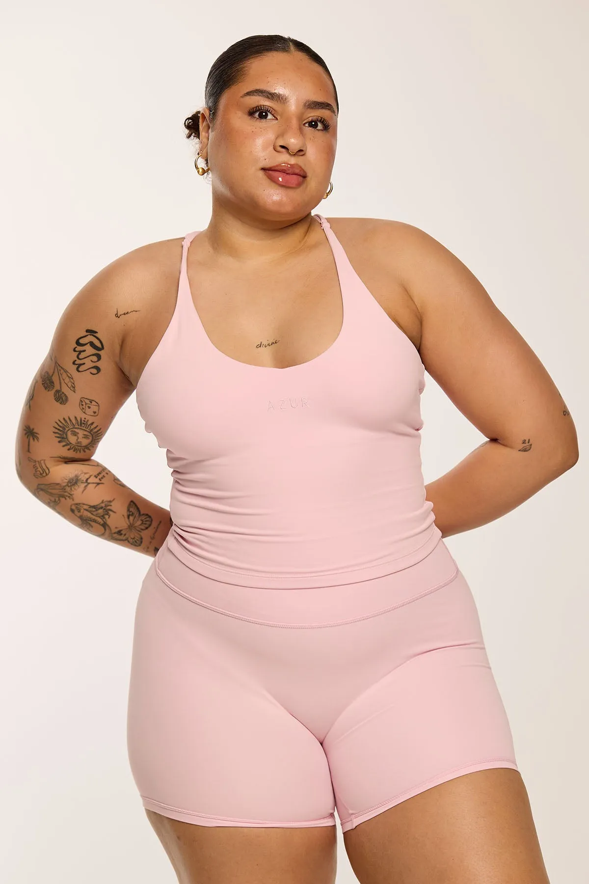 CLASSIC FIT HALTER TANK - BLUSH sold by Azur Fit product image thumbnail 3