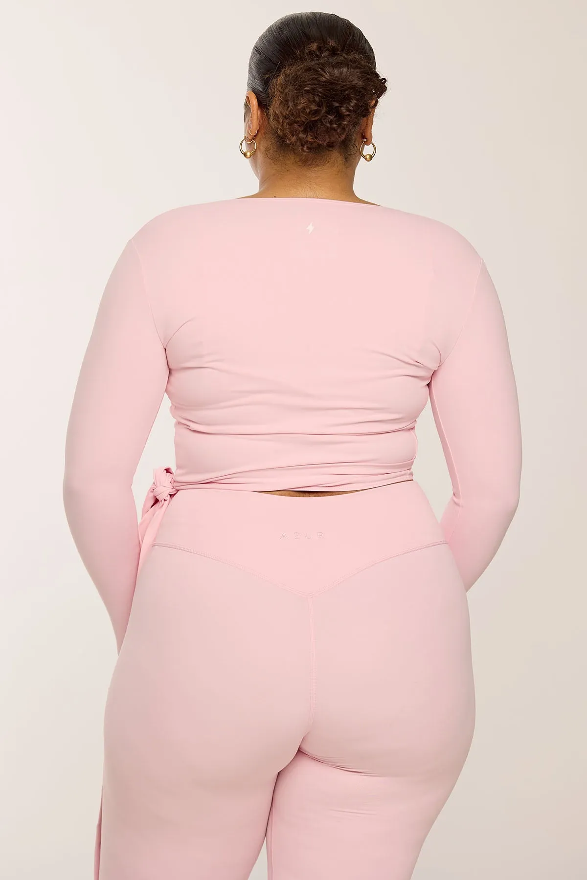 CLASSIC FIT WRAP TOP - BLUSH sold by Azur Fit product image thumbnail 5