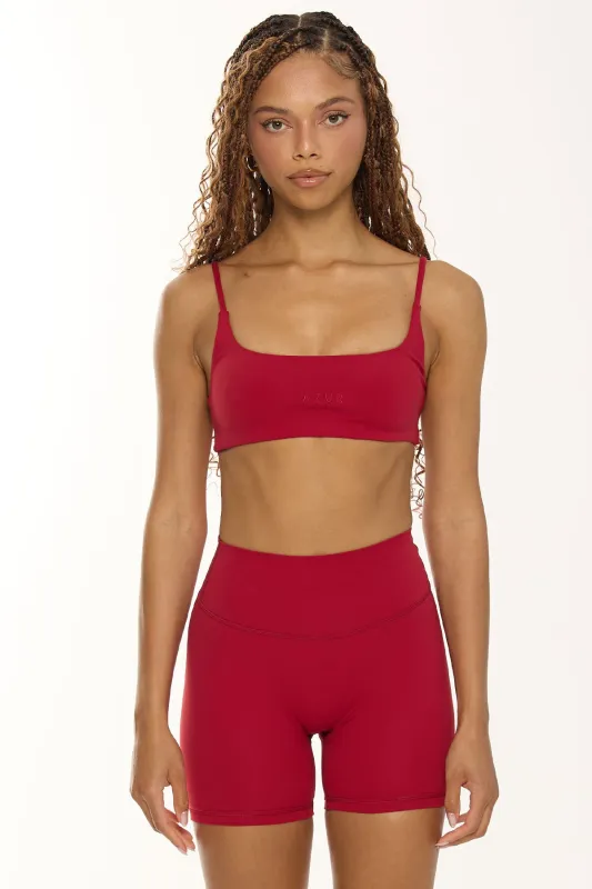 CLASSIC FIT BIKE SHORTS 5" - CHERRY sold by Azur Fit