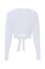 CLASSIC FIT WRAP TOP - WHITE sold by Azur Fit