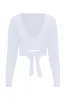 CLASSIC FIT WRAP TOP - WHITE sold by Azur Fit
