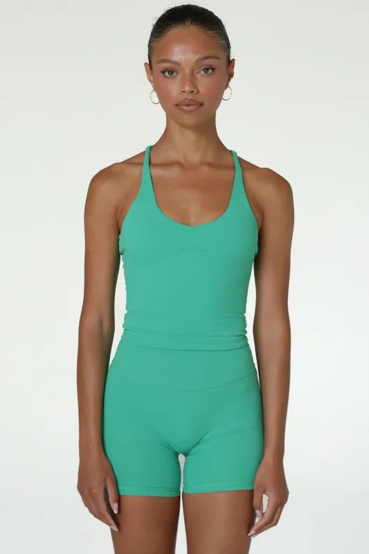 CLASSIC FIT HALTER TANK - PALM sold by Azur Fit