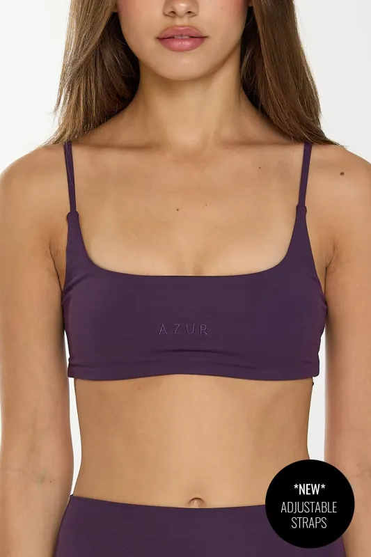CLASSIC FIT BAREBACK BRA - BLACK PLUM sold by Azur Fit