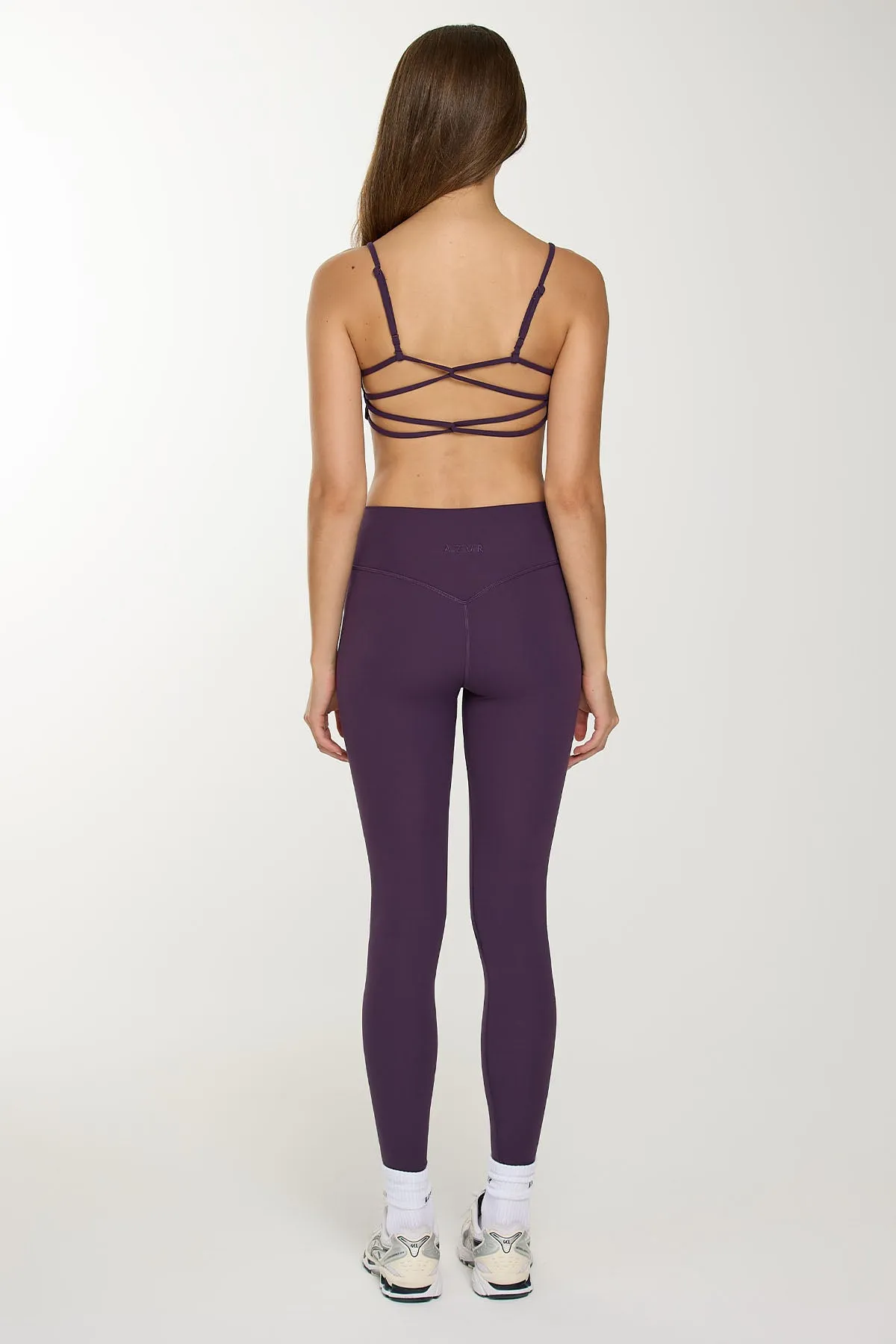 CLASSIC FIT LEGGINGS - BLACK PLUM sold by Azur Fit product image thumbnail 2