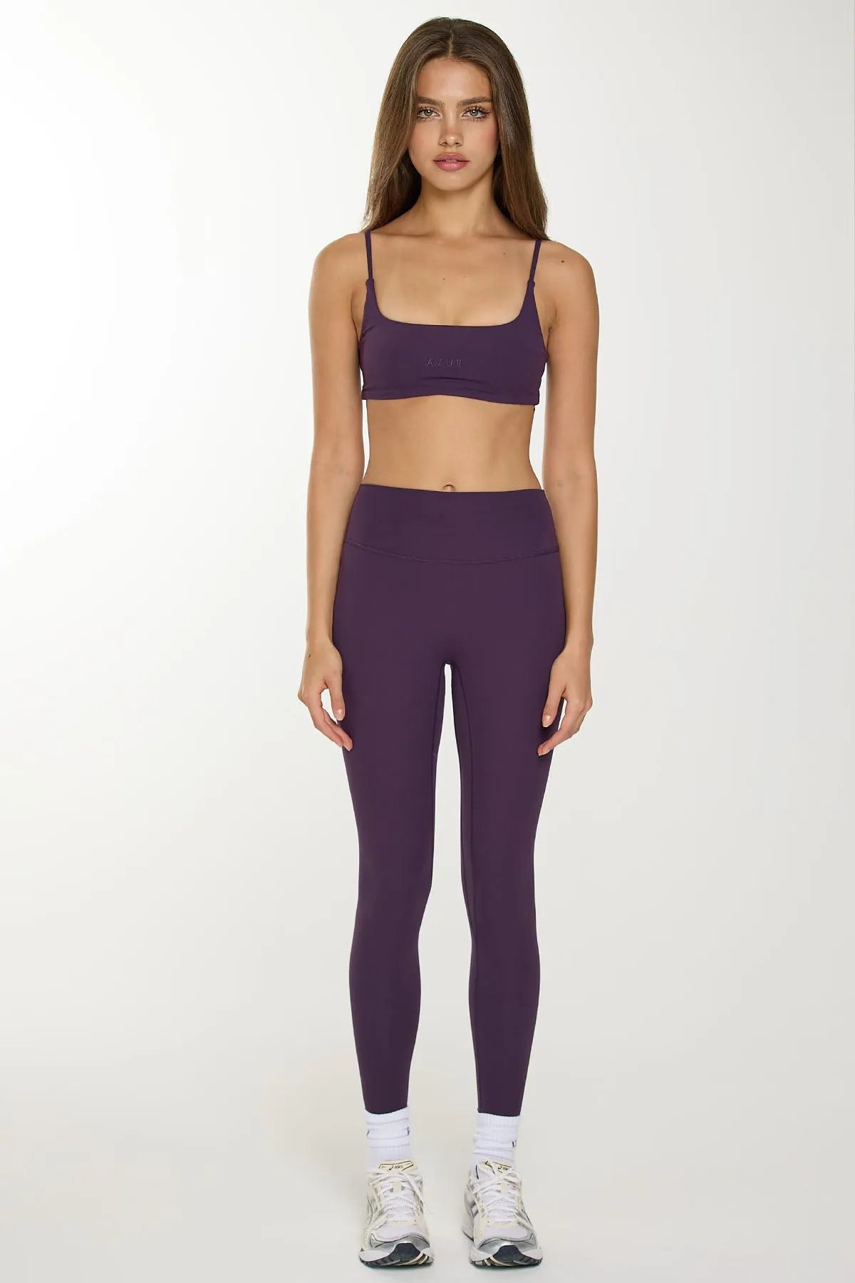 CLASSIC FIT LEGGINGS - BLACK PLUM sold by Azur Fit