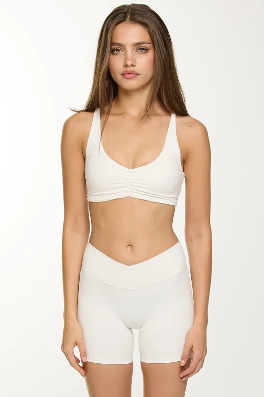 CLASSIC FIT CROSS WAIST SHORTS - OAT sold by Azur Fit