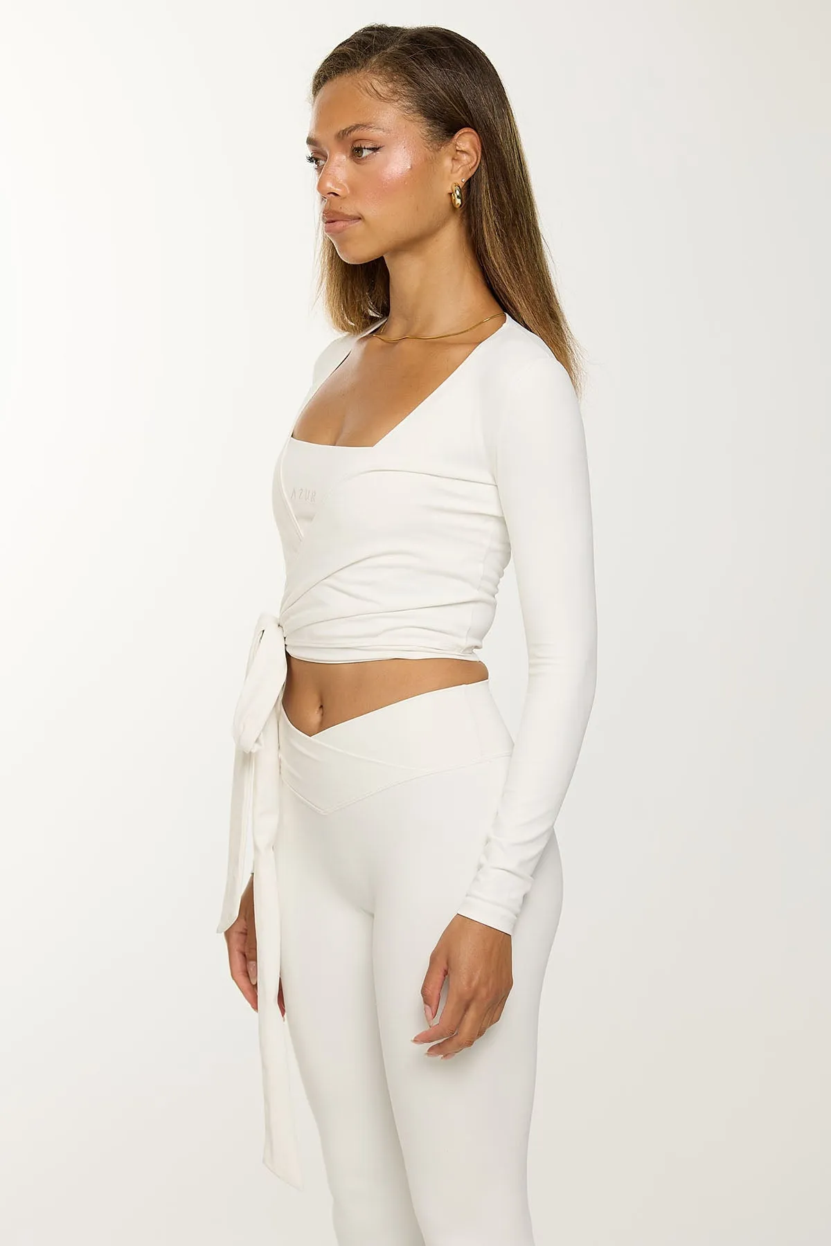 CLASSIC FIT WRAP TOP - OAT sold by Azur Fit product image thumbnail 2