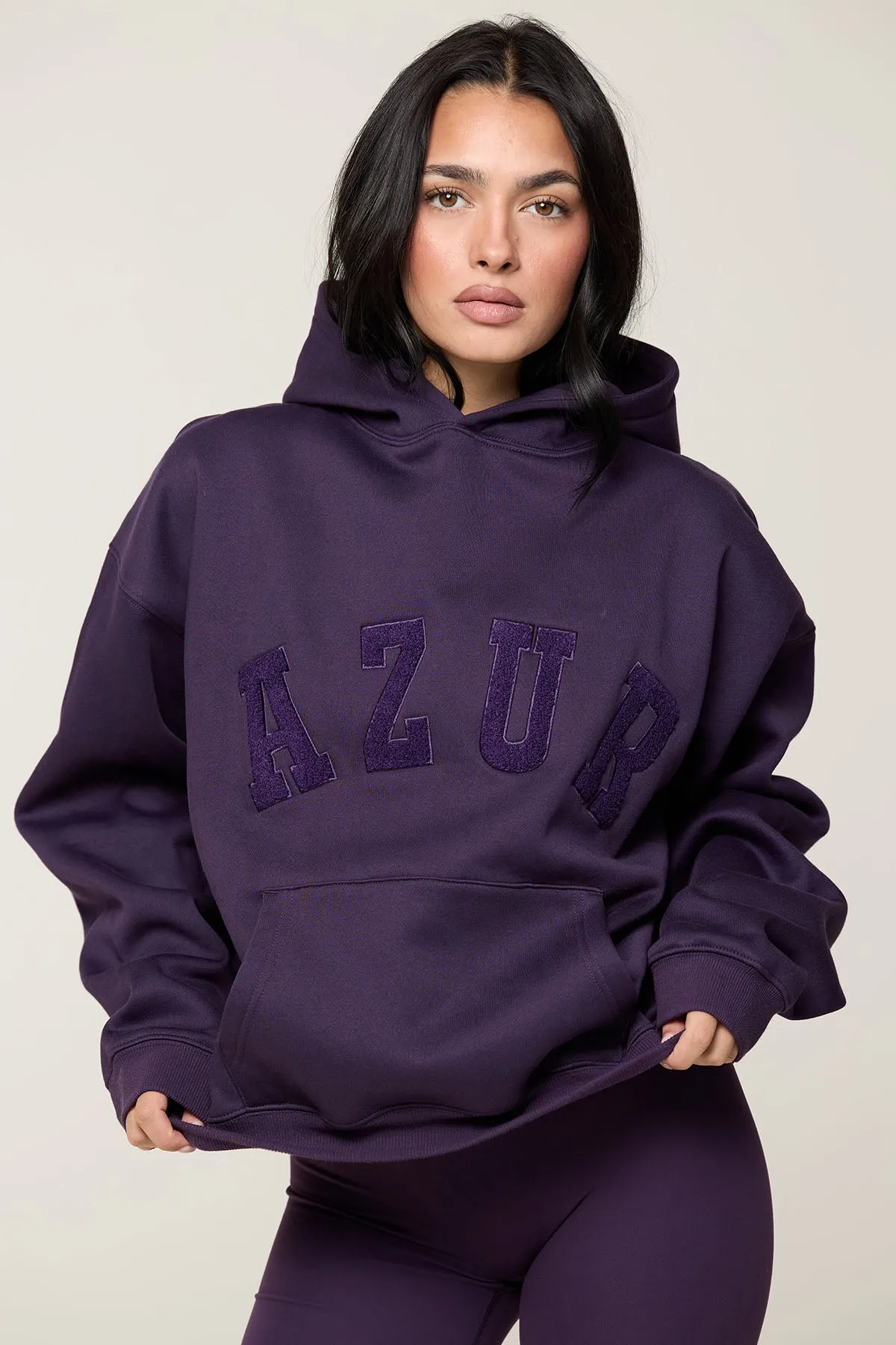 CLOUD HOODIE - BLACK PLUM sold by Azur Fit product image thumbnail 2