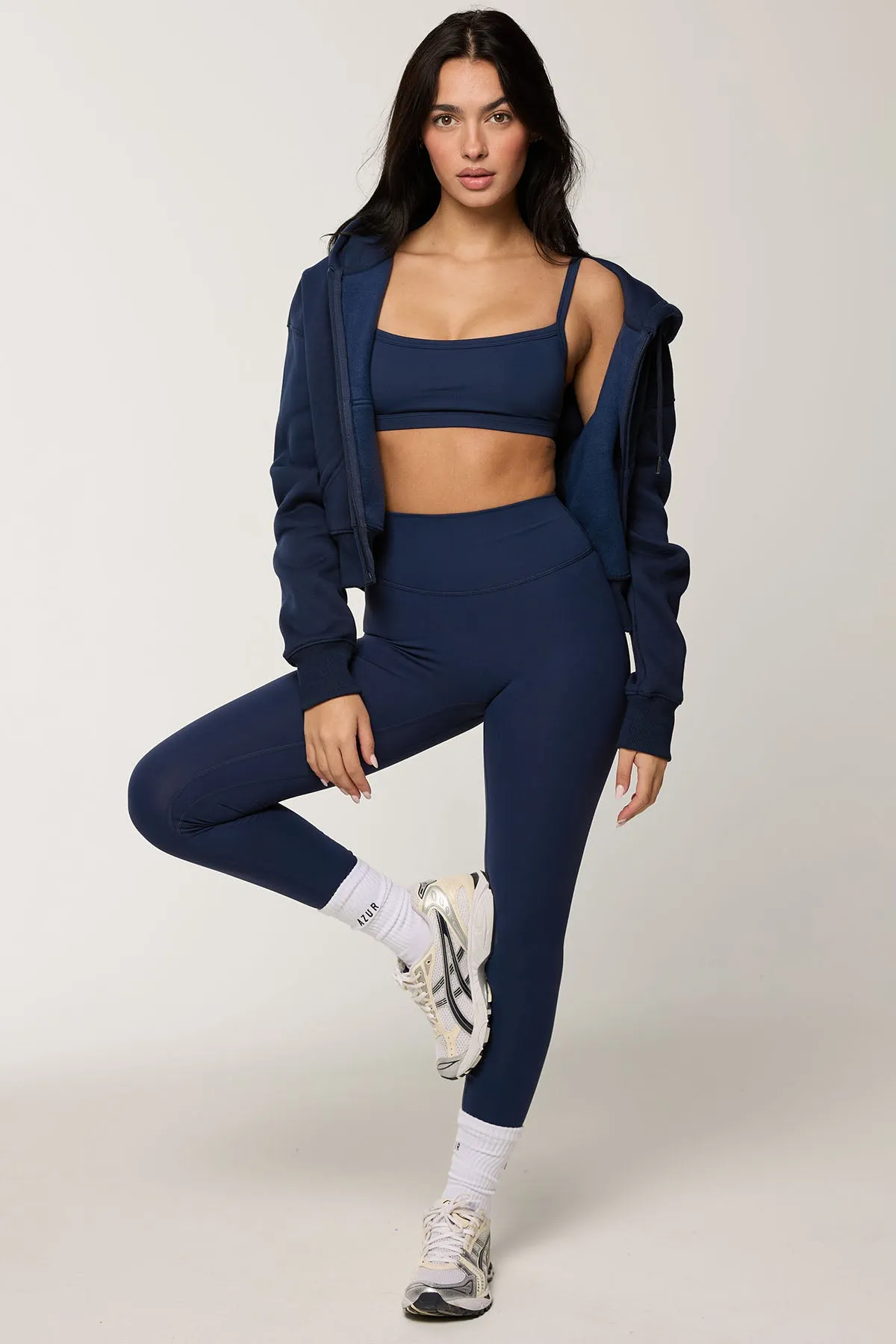 CLOUD CROPPED ZIP UP - LAKE sold by Azur Fit product image thumbnail 2
