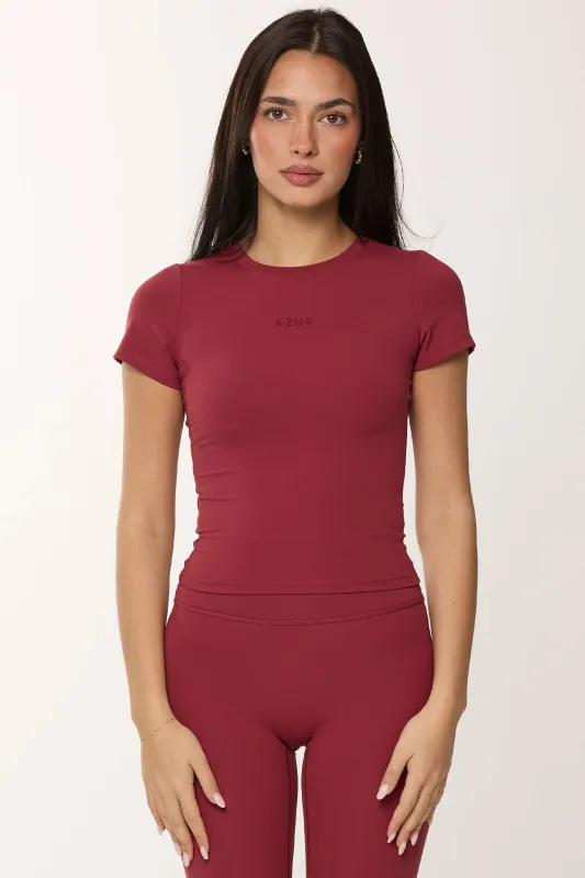 CLASSIC FIT TEE - CHERRY NOIR sold by Azur Fit