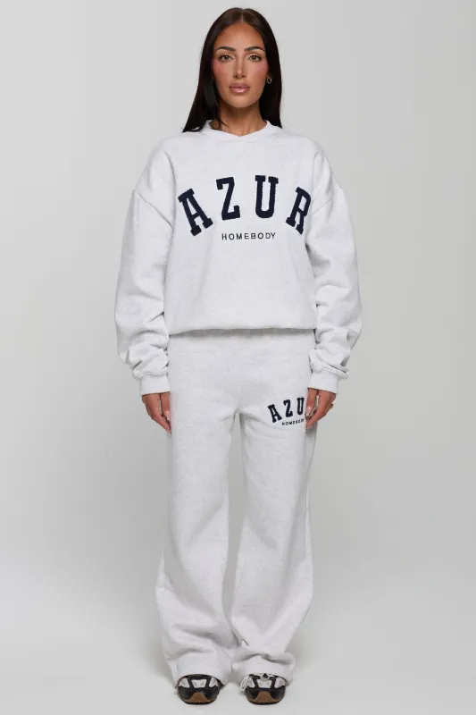 CLOUD HOMEBODY CREW NECK - HEATHERED GREY made by Azur Fit