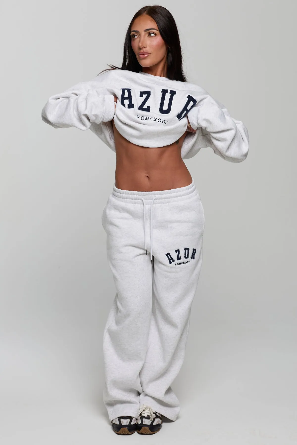 CLOUD HOMEBODY CREW NECK - HEATHERED GREY sold by Azur Fit product image thumbnail 4
