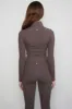CLASSIC FIT ZIP UP - WALNUT sold by Azur Fit