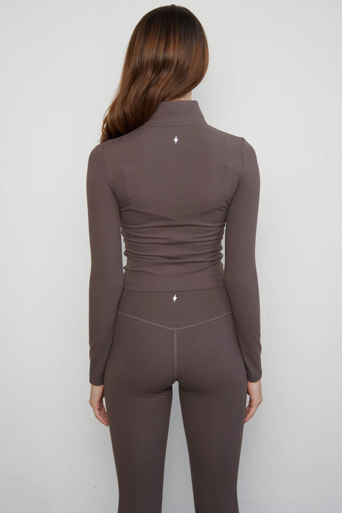 CLASSIC FIT ZIP UP - WALNUT sold by Azur Fit product image thumbnail 2