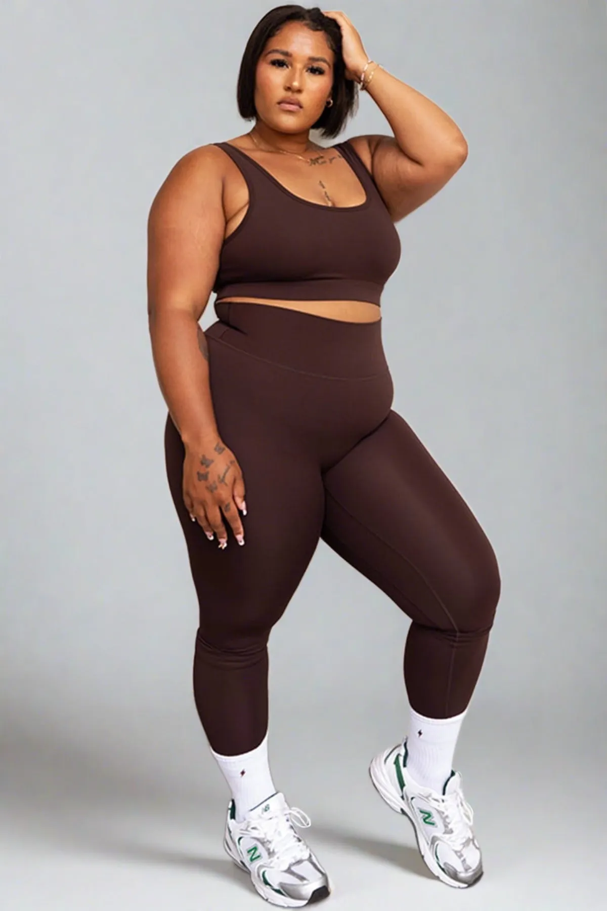 CLASSIC FIT LEGGINGS - MOCHA sold by Azur Fit product image thumbnail 2