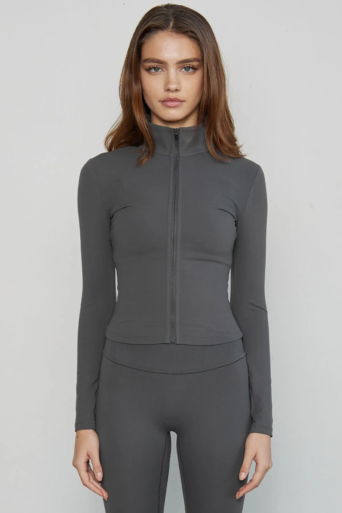 CLASSIC FIT ZIP UP - PAVEMENT sold by Azur Fit