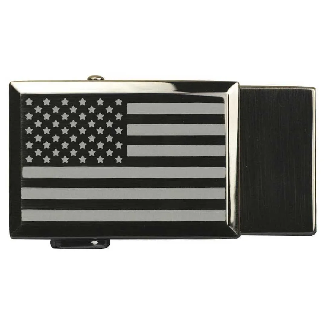 Classic Beveled USA Flag Gunmetal Buckle sold by Nexbelt
